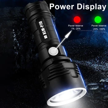 Lanterna LED-uri L2 P70 Super Puternic Lanterna Tactice Reîncărcabilă USB rezistent la apa Lampă Ultra Bright Lanterna Camping Stingere
