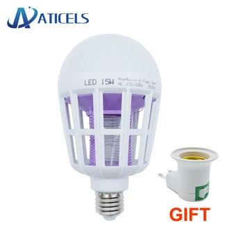 AC175~220V LED Mosquito Killer Lampă 2 Moduri E27 Bec LED Pentru Casa de Insecte Anti Tantari Bug Zapper Lumina de Noapte