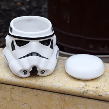 Star Wars Mug Personalitate Creatoare Practice Ceramic White Warrior 3d Cana de Cafea, Cani de Vin de Butuc Drăguț Cani Cana de Ceramica