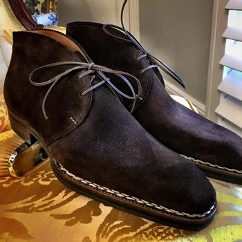 Mens Pantofi de Înaltă Calitate, New Sosire Moda piele de Căprioară Piele Cataramă de sex Masculin Rochie Casual Chukka Cizme pentru Bărbați Zapatos De Hombre HB174