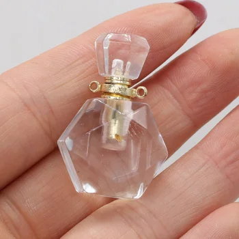 Piatra naturala Sticla de Parfum Pandantiv Rafinat Secțiune Neregulată Semi-Pretioase Pentru Bijuterii a Face Farmece DIY Colier Accesoriu