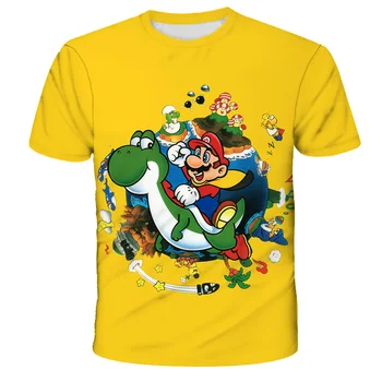 Desene animate clasice Mario 3D T-shirt Nou stil Harajuku Joc Clasic Mario Bros haine pentru copii Mario Baieti Haine de Strada T-shirt
