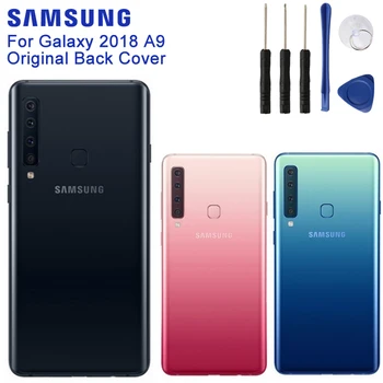 Samsung Original, Capac Spate Cazurile Capac Baterie Carcasa Pentru Samsung Galaxy A9 2018 versiune A920 din Spate Caz de Sticlă