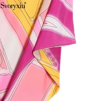 Svoryxiu Toamna Iarna Runway Elegante Plus Dimensiune Maxi Rochie de Moda pentru Femei Batwing Maneca plin de culoare de Imprimare Vrac Halat Rochie Lunga