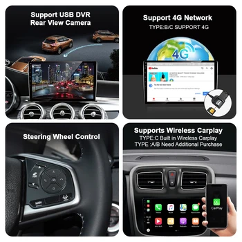 4G WIFI Radio Auto Pentru Mercedes Benz C Class W204 S204 2007-Multimedia Video Player Android 10.0 BT DSP Carplay Auto Nu DVD