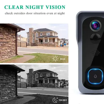 WiFi inteligent Soneria aparat de Fotografiat Impermeabil Video HD 1080P Clopot Ușă Detector de Miscare Inteligent fără Fir Usa cu Camera Viziune de Noapte