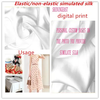 142cm print digital elastical formulate de mătase design personalizat poliester pânză personale design personalizat pentru rochie de perna eșarfă diy2042