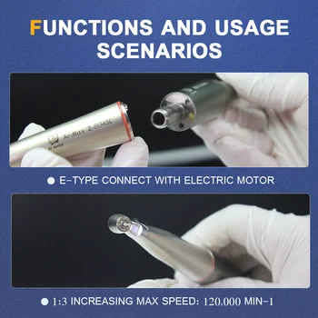 Extern jet de apă dentare micromotor electric 1:3 creșterea contra unghi piesa de mana cu led fibra optica lumina