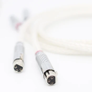 Hi-End 8AG Argint Placat cu OCC 16 Fire Cablu Audio Cu Fibra de Carbon 3pins Echilibrate XLR cablu