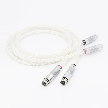 Hi-End 8AG Argint Placat cu OCC 16 Fire Cablu Audio Cu Fibra de Carbon 3pins Echilibrate XLR cablu