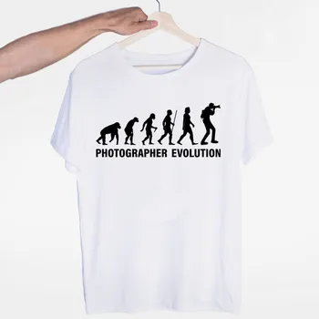 Bărbați Evoluția Unei PhotographerPersonalizedPhotographyt-shirt, O-Neck ShortSleeves SummerCasualFashion Unisex Bărbați și Femei Tsh