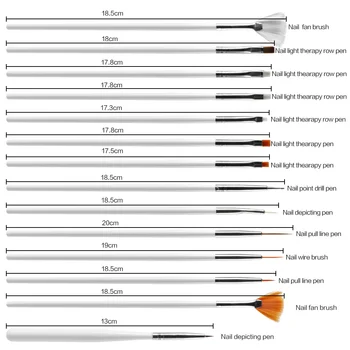 20 buc/set Decoratiuni de Arta Unghiilor UV Gel Polish Design Set Perie Kituri Unghii Pictura Pen Pensule Manichiura Sfaturi Instrumente NOI