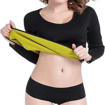 LAZAWG Femei Saună Pierderea in Greutate Sweat Shirt Design de Moda de Slabit din Neopren Hot Body Shaper Jambiere Costume de Sudoare Pantaloni Seturi