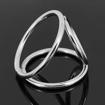 32*40*45 mm, din oțel inoxidabil, inel penis trei inele inel de metal inel de penis mingea targă produse sexuale pentru bărbații cu penisul