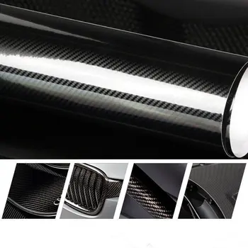SUNICE Negru 5D Fibra de Carbon Texturat, Vinil caroserie Interior Folie Auto Adezive Autocolant Decalcomanii de Bule de Aer Liber 1.52x1m