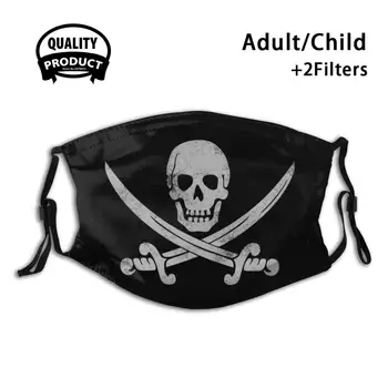 Stins Pirat Reutilizabile Gura Masca Filtru Lavabil Anti Praf, Masti De Fata Sparrow, Piratul Jolly Roger Navigatie Stins În Dificultate