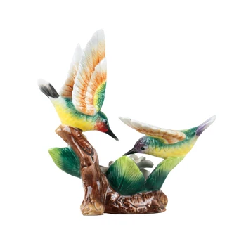 WU CHEN pe termen LUNG Ceramice Flori, Figurine de Păsări Decor Acasă Colibri Ornament Meserii, Decorare Portelan Figurina Animal R2151