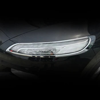 Pentru Jeep Cherokee KL 2016 2017 2018 ABS Cromat Cap Frontal Lumină de Lampă Capac Garnitura Garnitura Bezel Protector Accesorii