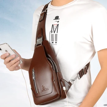 BLds usb charge-o geantă de umăr pentru bărbați saci de messenger sex masculin impermeabil sling piept geanta 2019 new cross saci de plastic