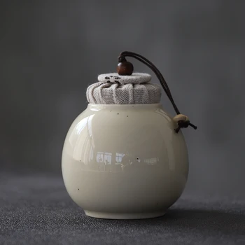LUWU dimensiuni mici caddy ceai ceramice de epocă de ceai din portelan canistre pentru ceai