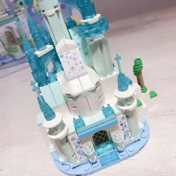 Fete Series Castelul de Gheata Palatul Blocuri Frozeninglys Vis de Zăpadă Lepining Bloc Cifre Model Cărămizi de Jucărie pentru Copii Prieteni