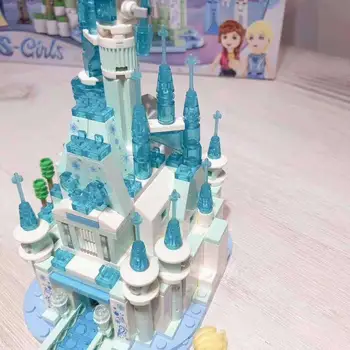 Fete Series Castelul de Gheata Palatul Blocuri Frozeninglys Vis de Zăpadă Lepining Bloc Cifre Model Cărămizi de Jucărie pentru Copii Prieteni
