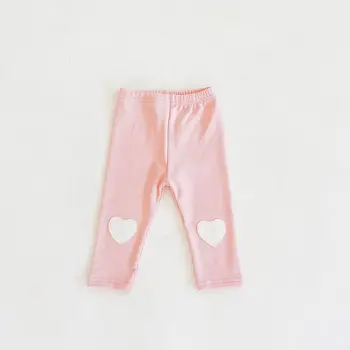 Toamna Nou-născut Pantaloni Inima Patch Bumbac Fetita Jambiere Copii Pantaloni Fashion Pantaloni pentru Copii