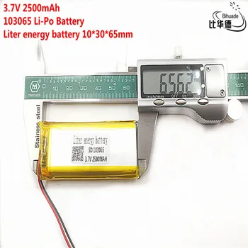 Bun Qulity Litru de energie baterie 3.7 V 2500mAH 103065 Polimer litiu-ion / Li-ion pentru tablet pc-ul BĂNCII,GPS,mp3,mp4