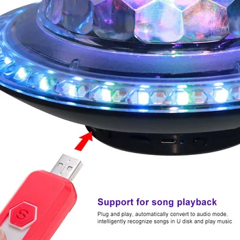 Difuzor Bluetooth Portabil Suport TF Card LED-uri Colorate de Lumină Lumina de Scena Creative pentru Petreceri/DJ/Bar/Petrecere de Crăciun Lumini/KTV