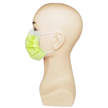 Galben Mască De Unică Folosință, Mască De Față Medical Dovadă A Proteja Fata De Gura De Acoperire În Aer Liber Pentru Prindere Sigură Medicale Chirurgicale Masca Adult Masca