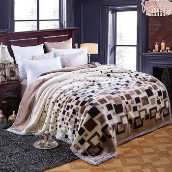 Lână pătură toamna și iarna pătură îngroșat respirabil dublu capac pătură obiecte de uz casnic piața de simplu pătură