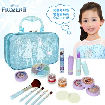 Disney fete frozen 2 produse Cosmetice Machiaj Jucarie Set cu cutie de original Pretinde Joc de Fete Printesa Frumusete Moda Joaca Casa de jucărie