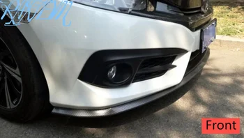 Universal Negru din Fibra de Carbon Față de buze Splitter Bărbie Spoiler Fusta Partea Body Kit Trim 2,5 Metri Pentru Mazda 2 3 6 Cx-5 CX3 Atenza