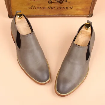 Piele naturala de Afaceri Clasic pentru Bărbați Pantofi Rochie de Moda Elegant de Nunta Formale Pantofi Barbati Aluneca Pe Birou Pantofi Oxford Pentru Barbati