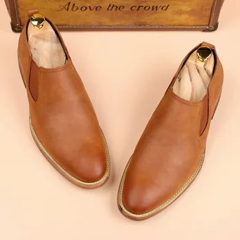 Piele naturala de Afaceri Clasic pentru Bărbați Pantofi Rochie de Moda Elegant de Nunta Formale Pantofi Barbati Aluneca Pe Birou Pantofi Oxford Pentru Barbati