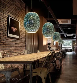 Lucios 3D LED Lumini Pandantiv luciu pendente Pentru Bar Living Bucatarie Modern de Sticlă Industriale pandantiv lampă Corpuri de decorare