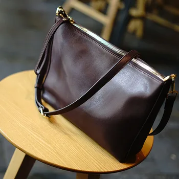 AETOO piele Moale simplu unul-umăr geanta, de mare capacitate casual sută cu stilet geanta vintage din piele geantă de mână