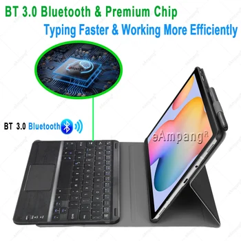 TtrackPad Caz de Tastatură pentru Samsung Galaxy Tab S6 Lite 10.4 TouchPad Tastatură Caz Acoperire Tab S6 10.5 S7 11 T860 T865 T870 T875