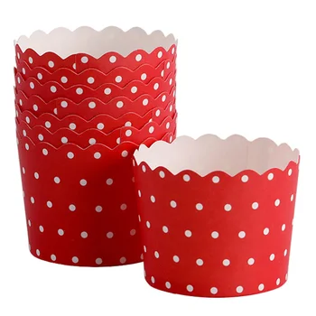 50pcs fundal Roșu Puncte Albe Briosa Cupcake Pahare de Hârtie Petrecere Pahare de nunta, Petrecere de aniversare Decor Instrumente de Unică folosință