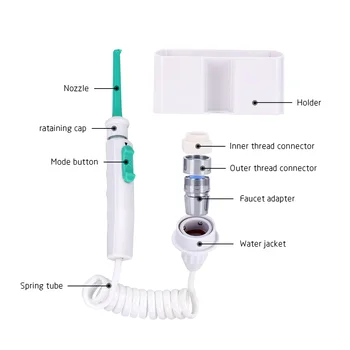 AZDENT 6 Duze Robinet Irigator Oral Apa Dentare cu Jet spăla pe dinți cu Apă de Irigare Alege Ata Dentara Proteze Dentare Dinți de Curățare