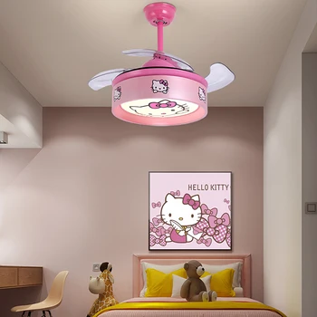 Copii moderne decor dormitor condus invizibil ventilator de tavan lumina lămpii living sala de mese ventilatoare de tavan cu lumini de control de la distanță