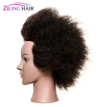 Femeie Afro manechin coafor de formare capul cu par uman real manechine de păr doll pentru femei de culoare manican frizer