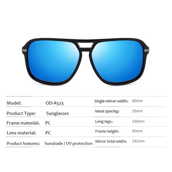 RBRARE ochelari de Soare pentru Bărbați de Înaltă Calitate Polarizat ochelari de Soare Barbati Vintage Oglindă Ochelari de Soare ochelari de Soare de Conducere Din Soleil Homme