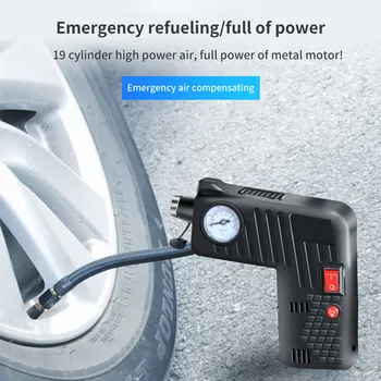 Portabil de Aer Pneumatic Compresor Pompa Anvelope LED 12V Siguranța Anvelopei Ciocan Compresor fără Fir Pentru Motocicleta Electrica Auto Închiriere de Biciclete