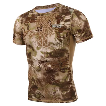 2019 Vara Militare de Camuflaj, tricou Barbati Tactice de Luptă Armată iute Uscat Maneca Scurta Camuflaj Îmbrăcăminte Casual, O-Neck T shirt