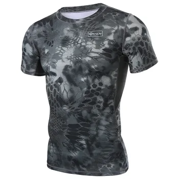 2019 Vara Militare de Camuflaj, tricou Barbati Tactice de Luptă Armată iute Uscat Maneca Scurta Camuflaj Îmbrăcăminte Casual, O-Neck T shirt