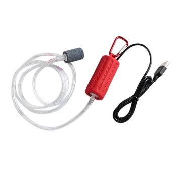Rezervor de pește Mut USB Oxigen Pompa Mini USB Pompa de Apa în aer liber, Pescuit Pompă de Oxigen Cheie Lanț Rezervor de Pește