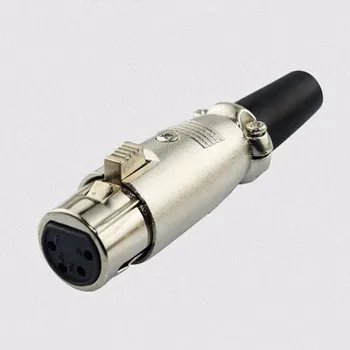 50pcs Placat cu Nichel 4 pin Mini XLR de sex Feminin Audio Microfon conector