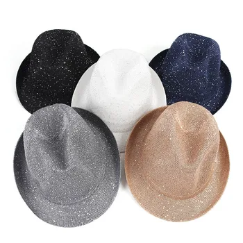Respirabil Fedora Pălărie de Femei Nou 2020 Casual de Vara Paillette design coreean Jazz Pălării Bărbați Plaja Palarie de Soare Chapeu Panama