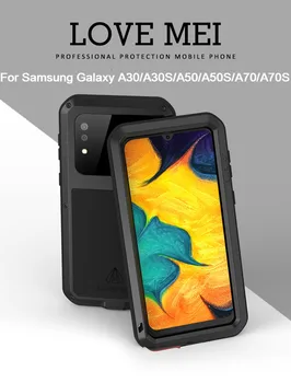 DRAGOSTEA MEI Caz Pentru Samsung Galaxy A30 A30S A50 A50S A70 A70S Puternic de Metal Armor Șoc Murdărie Dovada de Apă Cazuri de Telefon Pentru A50 A70